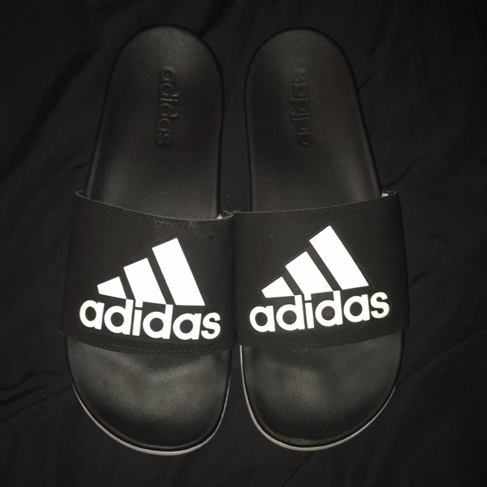 Adidas Slides With Adidas Symbol